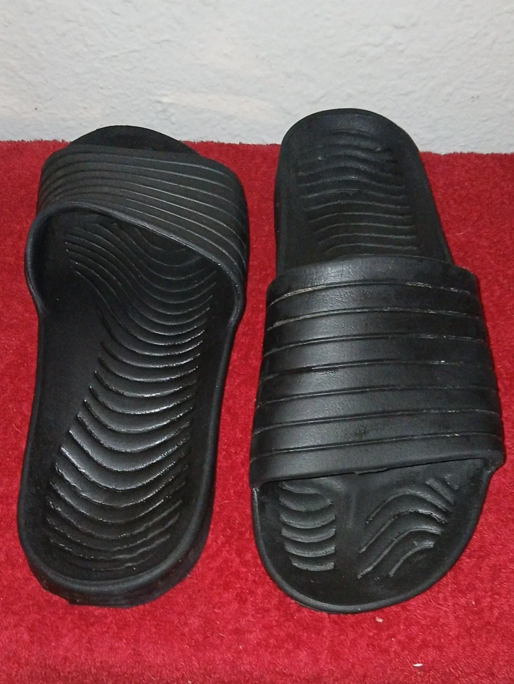 Men's Black Slide Sandals - Comfortable Everyday Pool Slides